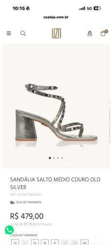 Sandália UZA Shoes 37