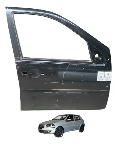 Porta Dianteira Direita Fiat Palio Elx 1.4 2008 A 2014 Traseira Direita Preto