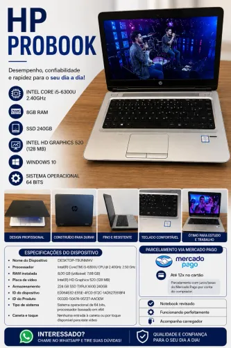 Notebook HP - estado de novo 