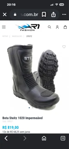 Bota Steitz para moto 