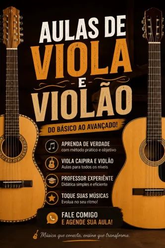 Aulas de Viola e Violão em Taubaté