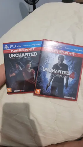 Combo Jogo Uncharted 4 + Uncharted The Lost Legacy para PS4 - Mídia física - usado