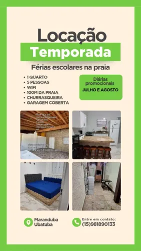 Chalé 100m da Praia Maranduba- Preços Promocionais