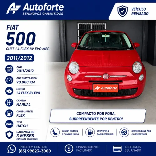 Fiat 500 Cult 1.4 Flex 8V EVO Mec. 2012