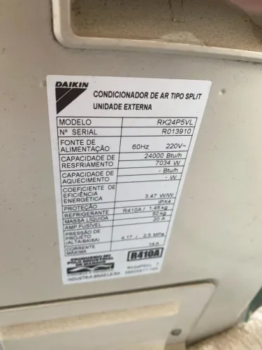 Ar condicionado 24000 btus