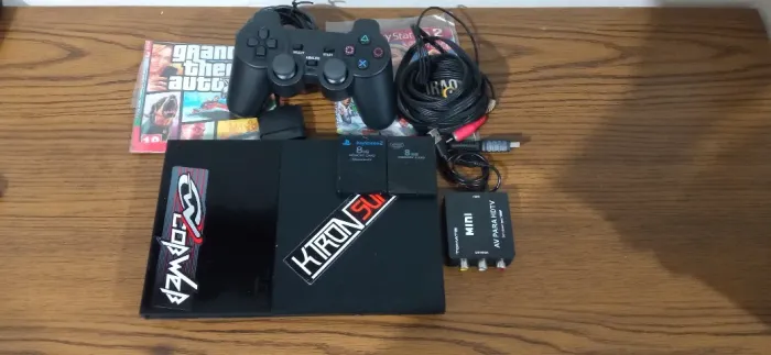 PS2 Slim SCPH-9000 Desbloqueado + Bomba Patch + GTA SA + HDMI