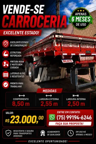 vendo carroceria com 6 meses de uso.