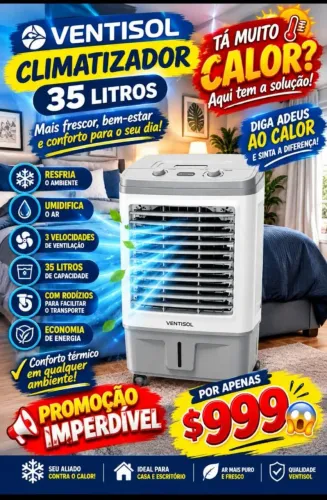 Promoção climatizador 35 litros novo ? entrega grátis