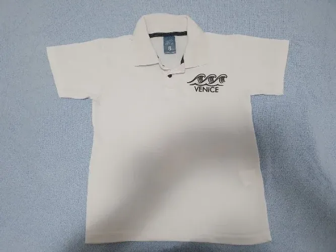 Camisa polo branca infantil 8