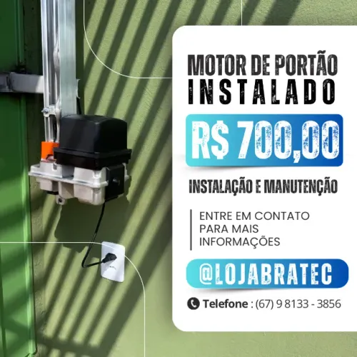 Motor par portão de elevação de 1/4 de HP de 8 segundos (instalado)