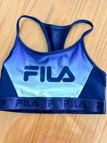 Top Azul Feminino Fila tam M