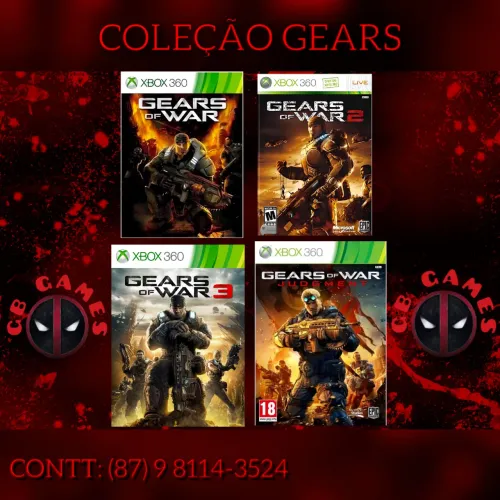 Coleção Gears Jogos Xbox 360 / ONE 