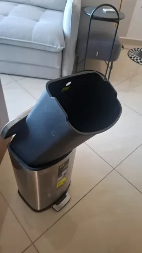 Cesto de Lixo Inox 12 litros (com compartimento removível)