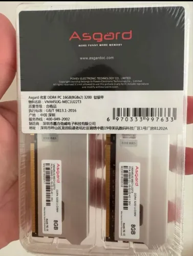 Memória RAM ASGARD SILVER 2x8GB 3.200MHZ 16gb
