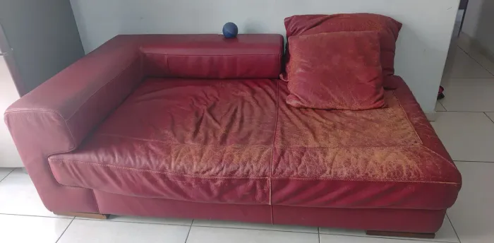 Sofá orgânico 2 lugares - Couro legítimo 