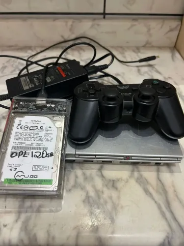 PS2 SLIM PRATA COM 270 JOGOS 