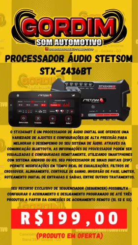 PROCESSADOR DE AUDIO STETSOM STX2436 BT