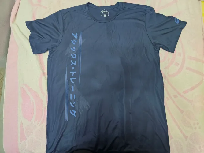 Camiseta ASICS Manga Curta JPN Masculina (Azul Escuro)