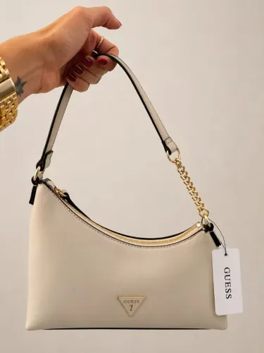 Bolsa Original Guess Soulder Bag Meia Lua Creme