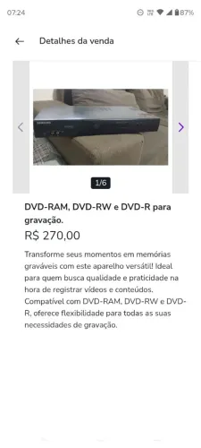 Dvd gravador funcionando perfeitamente sem controle