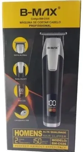 Maquina De Cortar Cabelo Profissional B-max C026 Preto 127/220v