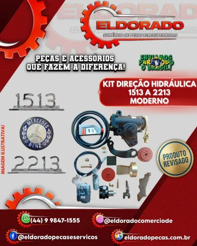 Kit de Direção Hidráulica para Mercedes-Benz 1513 a 2213 (Modelo Moderno)