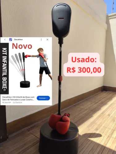 Kit infantil de Box - Saco de pancada + luvas