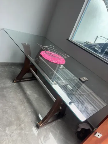 Mesa de vidro 6 lugares 