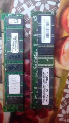 lote 6 memórias ddr variadas e 2 memórias dimm de 128mb