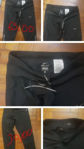 Calça corsário marca Nike, rola moça e oxer.