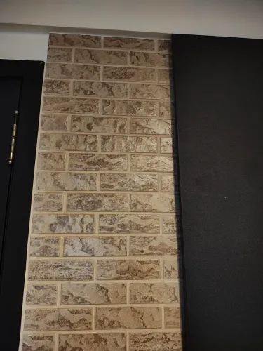 Revestimento cerâmico de parede bricks Portobello Stone rosso - sobra de obra