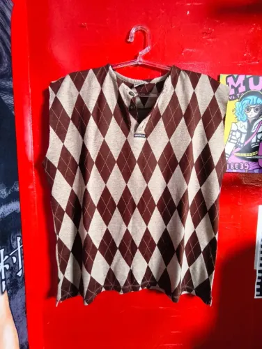Colete Suéter Masculino Argyle Losangos Vintage G