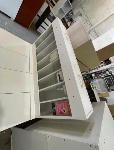 Balcão expositor para rações usado 1,10 (aviário petshop agropecuária etc )