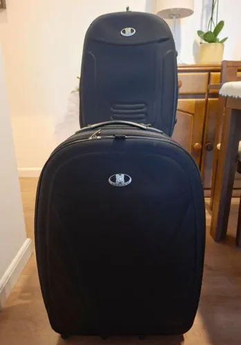 Kit 2 Malas De Viagem Luxcel Tecido (1 Grande + 1 De Bordo) Usado