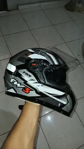 Capacete fw3 fox grafite