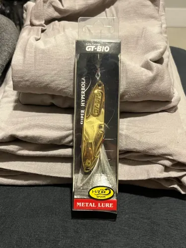 Isca Colher Metal GT-BIO Super Hyperbola 40g (1½ oz) - Dourada - Nova pesca