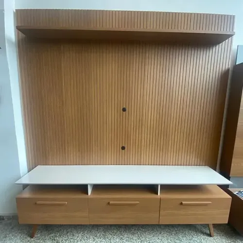 Rack com Painel Curitiba para Tv Até 75 Polegadas Valdemoveis