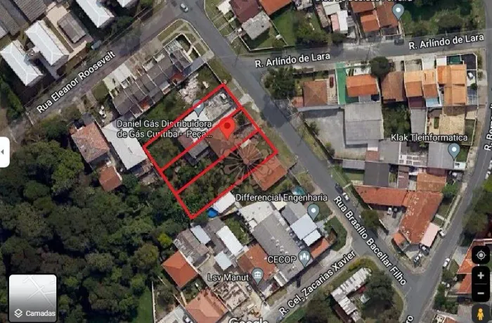 TERRENO ZR4 NO TINGUI DIVISA COM BACACHERI COM ÁREA DE 1.632 m²
