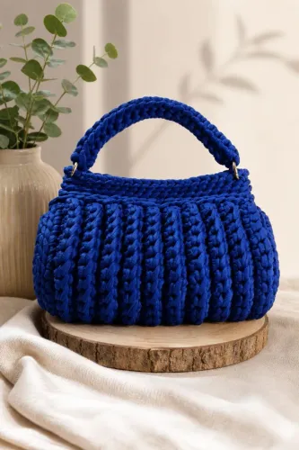 Bolsa Crochê Artesanal Fio de Malha Premium
