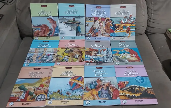 Coleção Júlio Verne Rideel - 12 Livros - Lote Completo