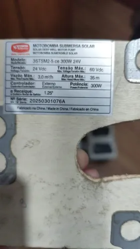 Bomba Solar Submersa 300w 24v Ebara - 3sbps2-5 Ce