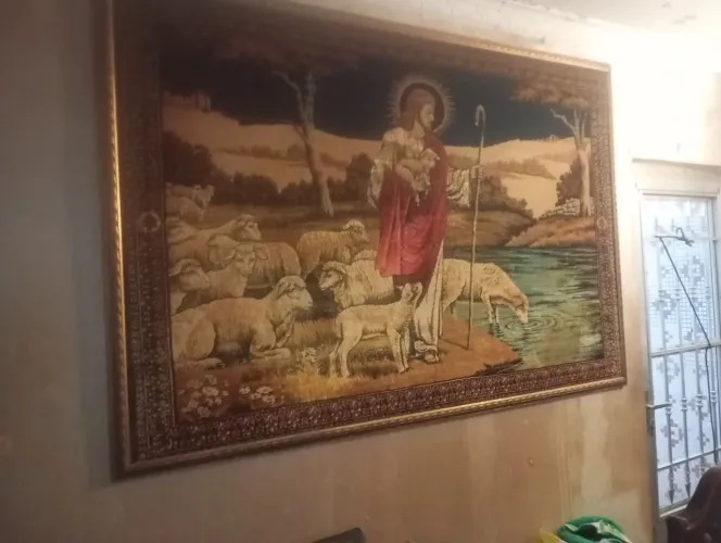 quadro de tapeçaria de 1.30 MTS de altura por 1.93 MTS comprimento lindo