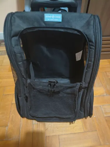 Mochila de transporte pet com rodinhas