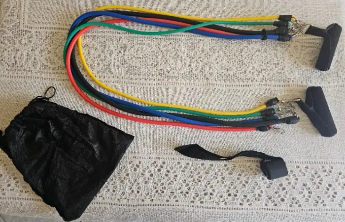Conjunto de faixas de resistência para treino de força
