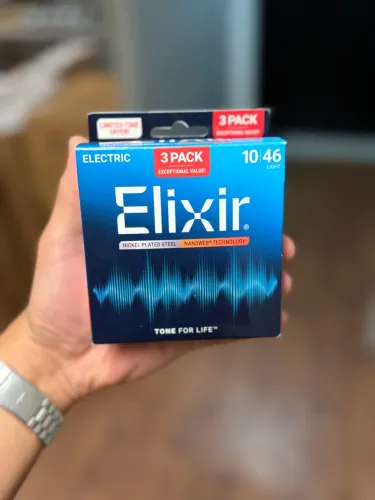 PACK COM 3 - Encordamento Elixir Para Guitarra 010/046