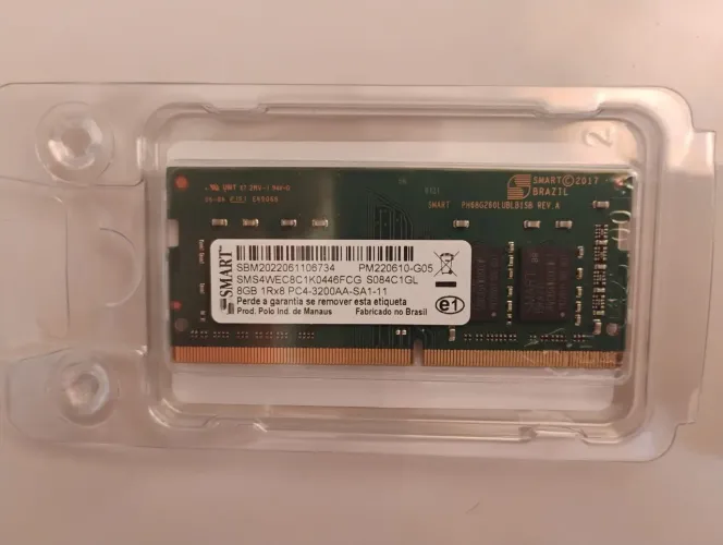 Memória RAM Notebook SMART 8GB DDR4 3200MHz SODIMM