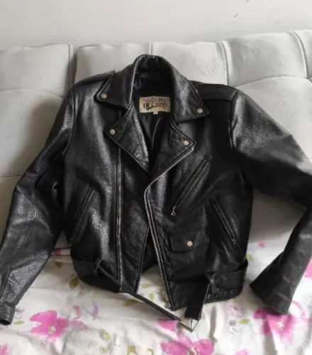 Jaqueta vintage de couro legítimo 