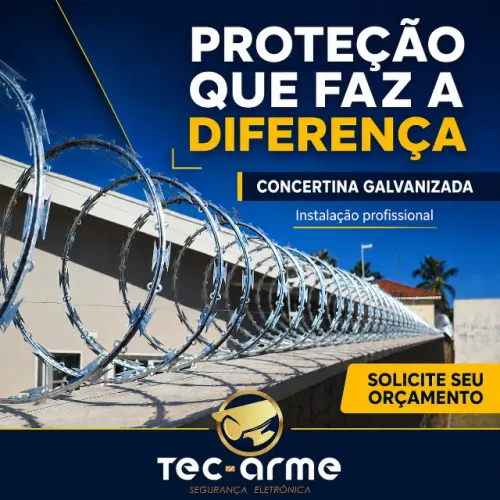 Concertina Galvanizada 30 cm com Instalação Profissional