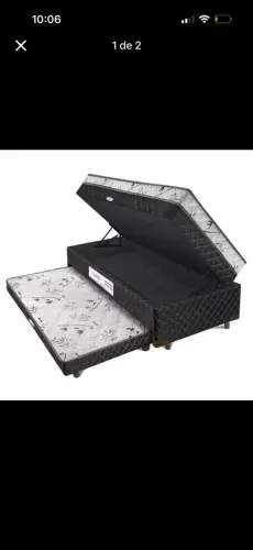 Cama box solteiro com cama auxiliar