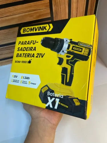 Parafusadeira a Bateria 21V 1.3Ah BOM-9961 BomVink an8